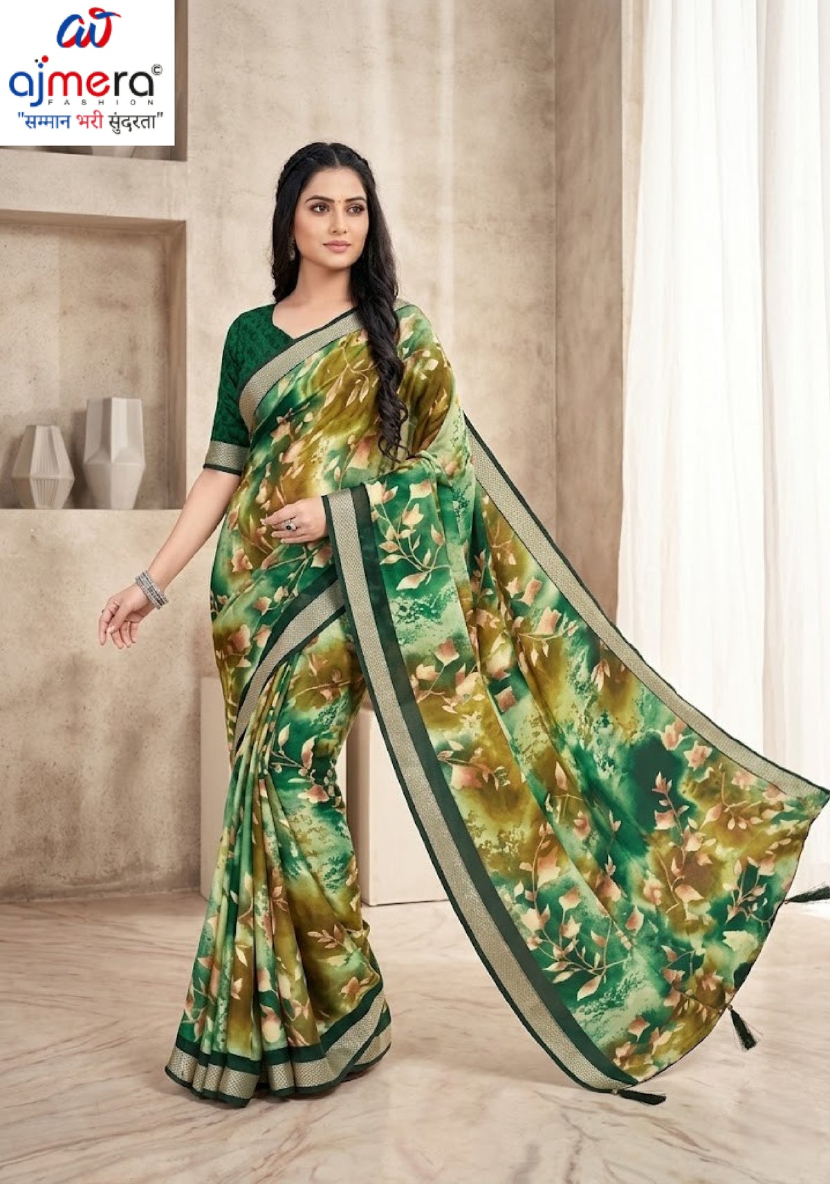 Fashionable Printed Saree with Blouse Piece for Festive Collection | RDD-REKHA