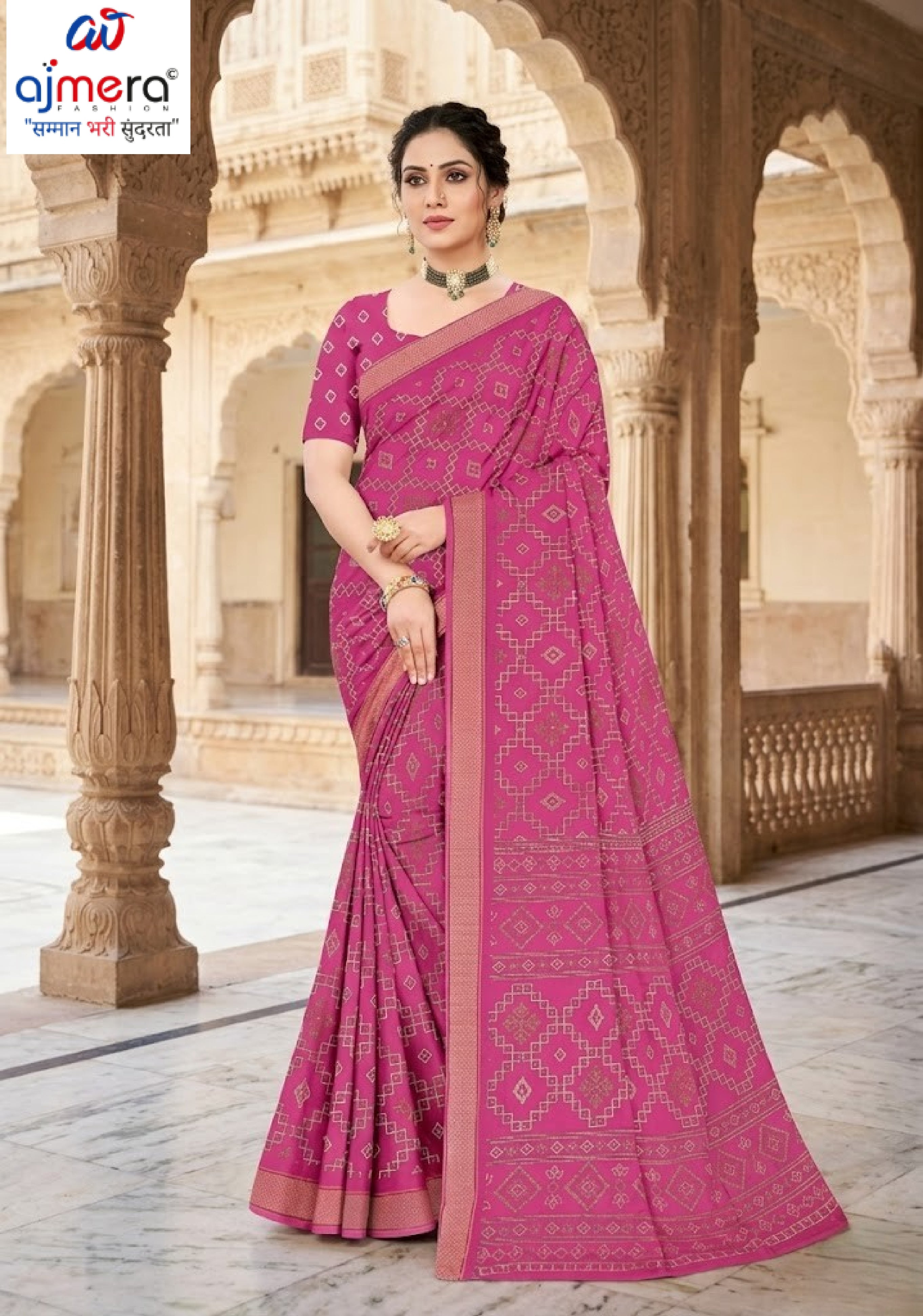 Trendy Printed Saree with Blouse Piece for Women’s Ethnic Wardrobe | GLC-KANCHI SILK
