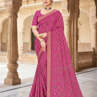 Trendy Printed Saree with Blouse Piece for Women’s Ethnic Wardrobe | GLC-KANCHI SILK