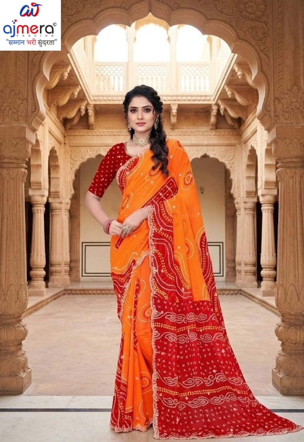 Elegant Printed Saree with Designer Blouse Piece for Festive Wear  | JS-JHANKAR