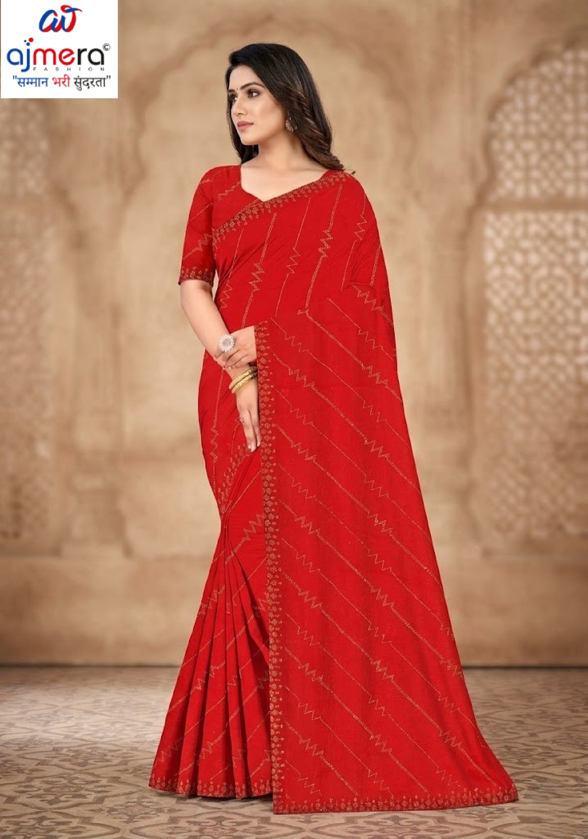 Fandy Factory Rate Dyed Matching Saree with Blouse Piece for Premium Ethnic and Traditional Wear | RAL-SHRIVALLI