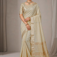 Fashionable Rapier Silk Matching Saree With Blouse Piece | YOG-FERRY
