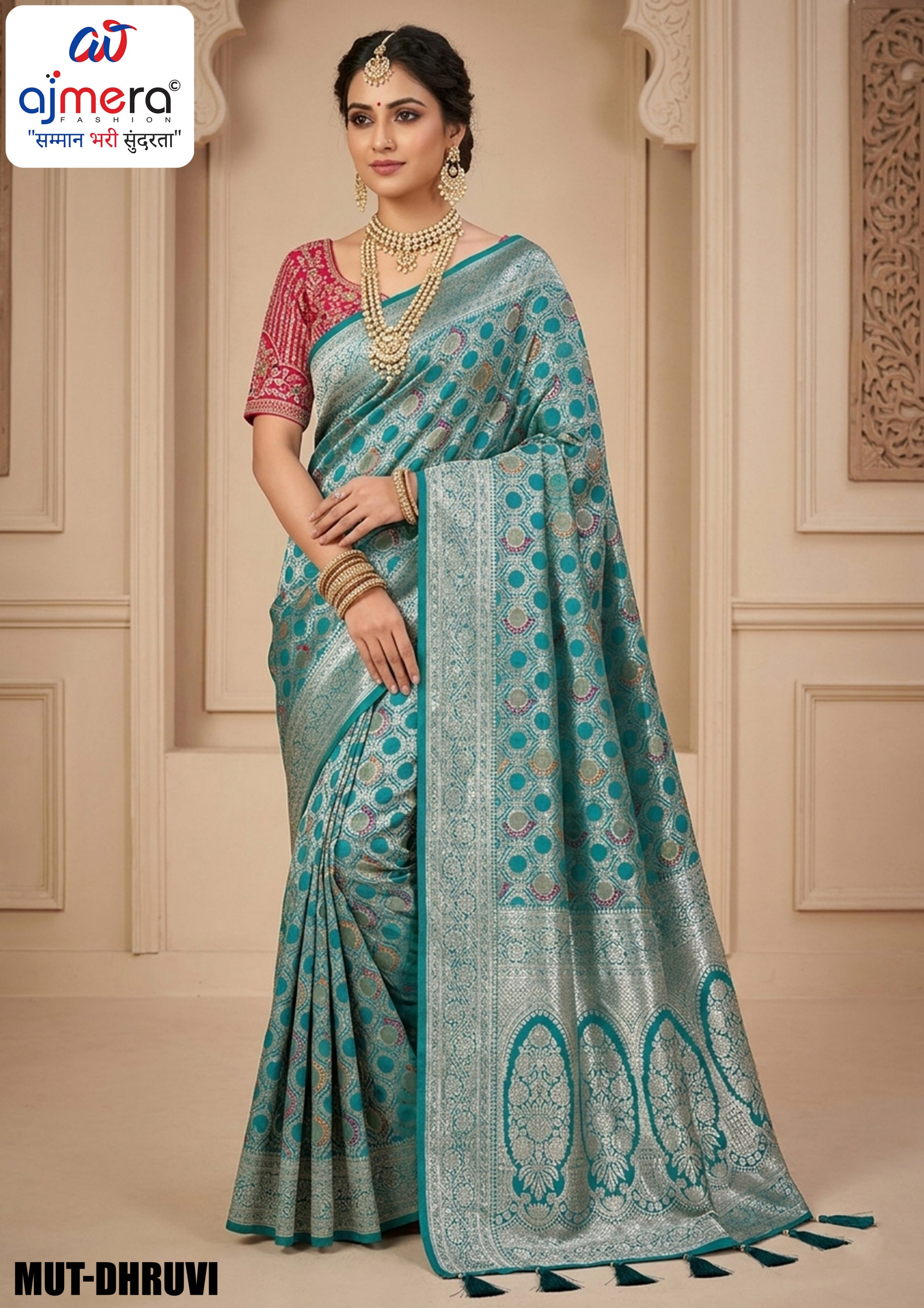 Premium Touch Jacquard Silk Saree With Blouse Piece | MUT-DHRUVI