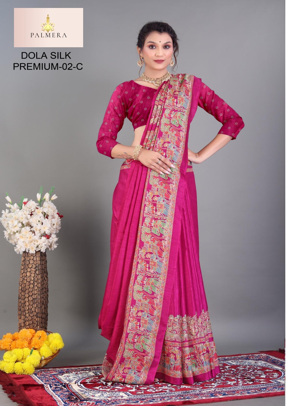 Dola Silk Premium Art Silk Saree with Blouse for Premium Ethnic Wear | ALL-DOLA SILK PREMIUM-02