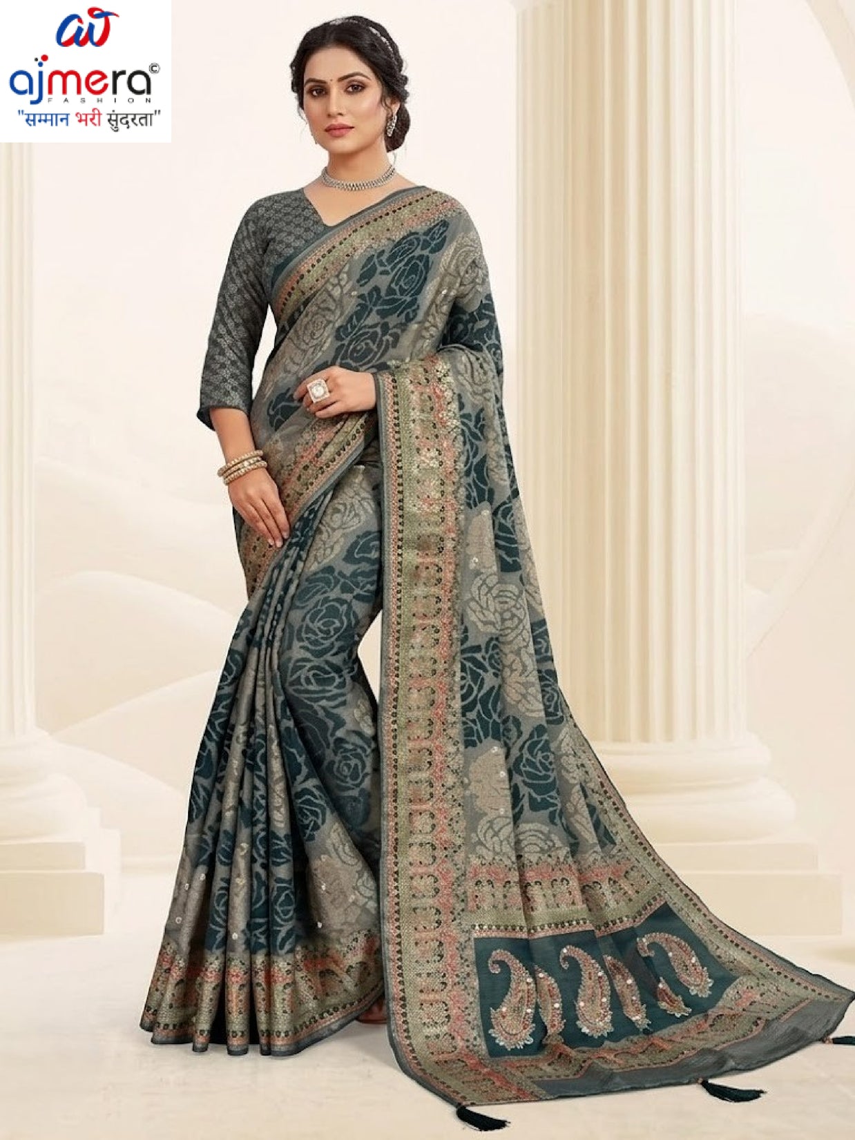 Graceful Printed Saree with Blouse Piece for Modern Ethnic Fashion | RDD-INDIRA VOL-03