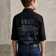 Wholesale Boys Twill Casual Shirt | HMF-2611