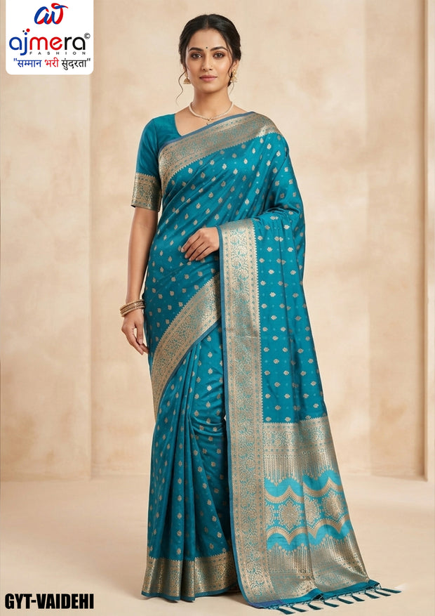 Classic Rapier Silk Matching Saree With Blouse Piece | GYT-VAIDEHI