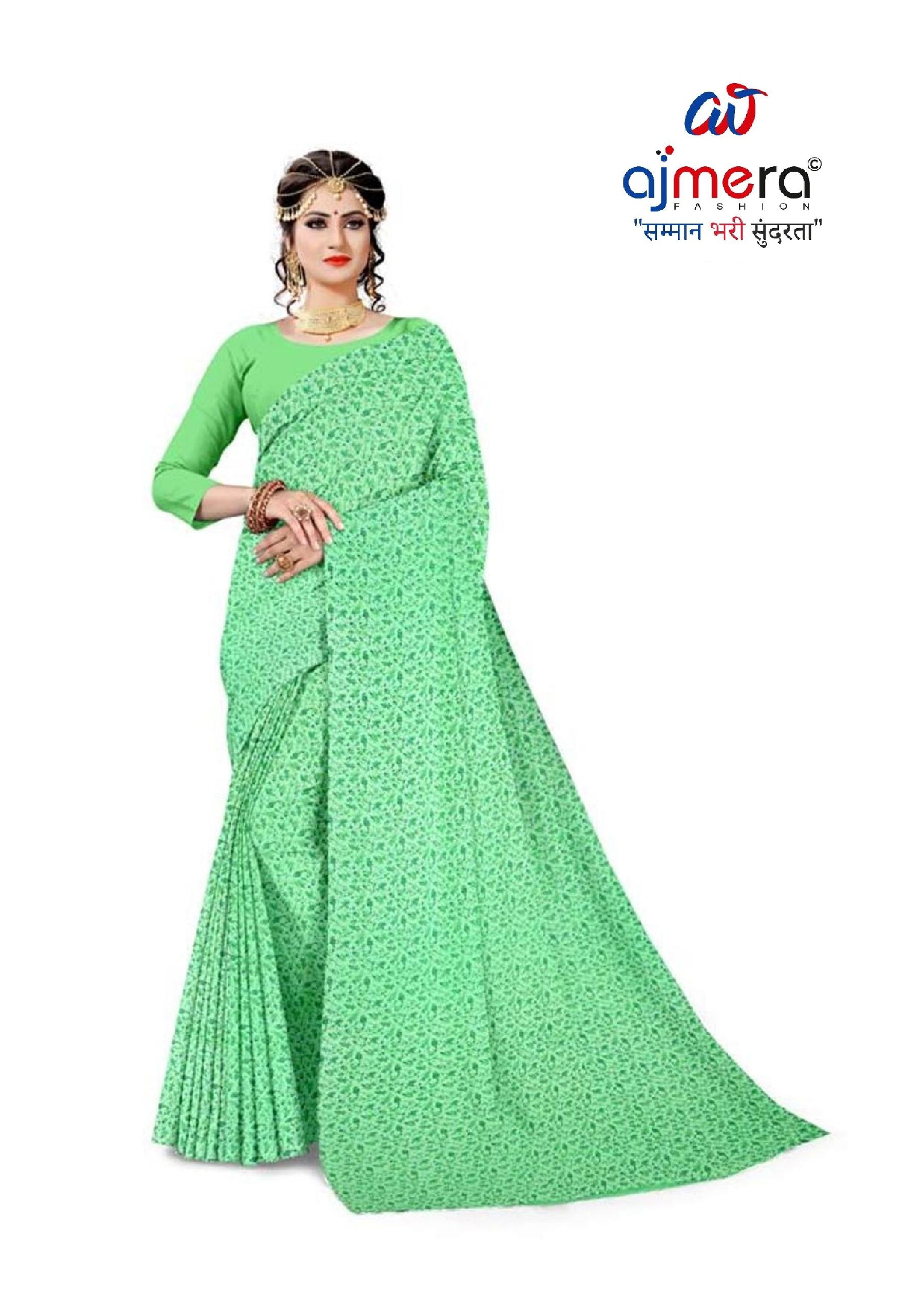 Weightless Print Loose Saree with Blouse for Premium Ethnic and Traditional Wear | TD-NIKE
