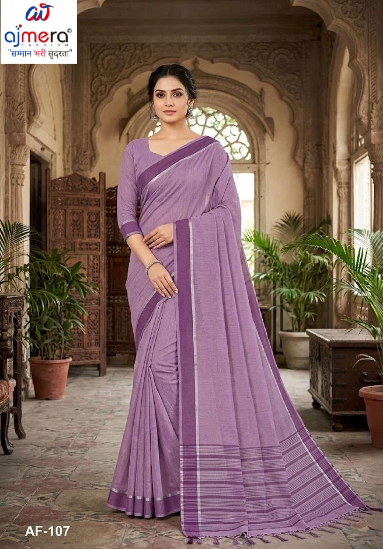 Designer Cotton Saree with Blouse Piece for Premium Ethnic and Traditional Wear | VKF-PAANBAHAR