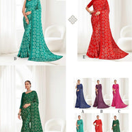 Premium Printed Saree with Matching Blouse Piece for Ethnic Elegance  | RDD-GUNJIKA