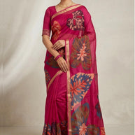 Exclusive Jacquard Silk Saree with Blouse Piece for Premium Cultural Wear | CUT-9888