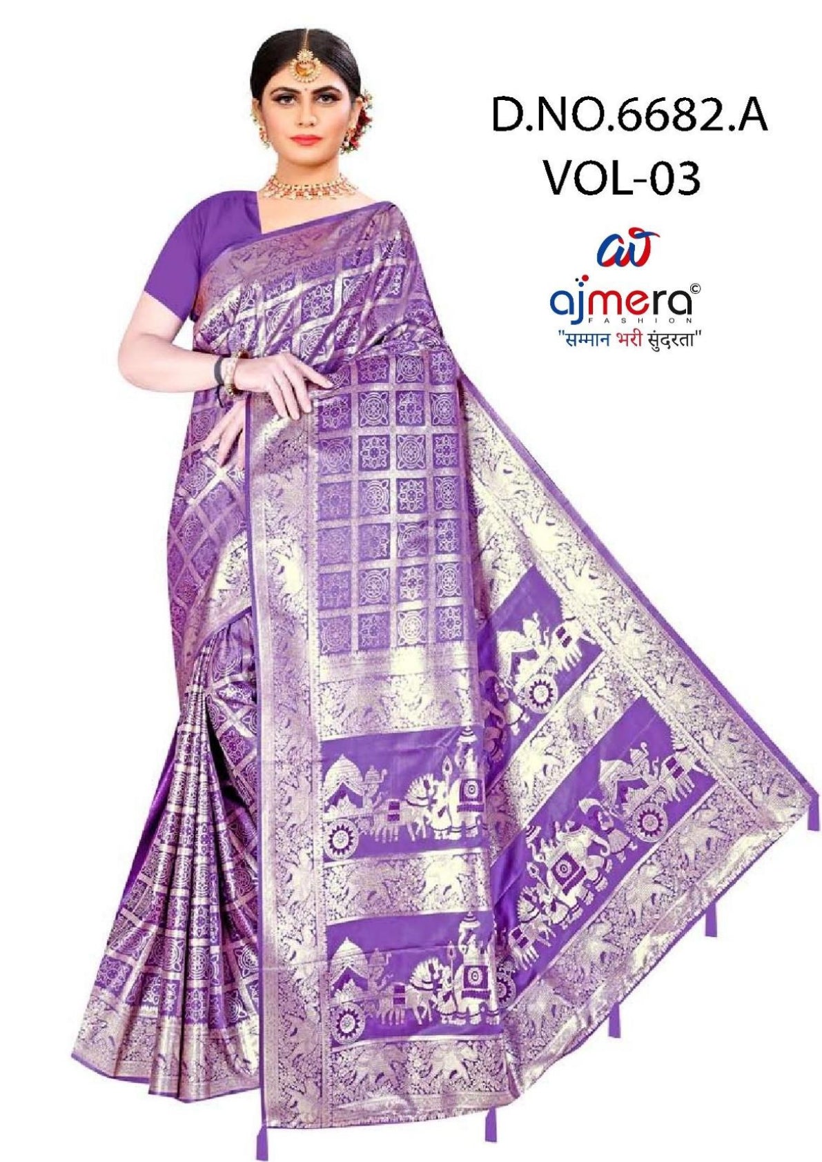 Premium Jacquard Silk Saree with Matching Blouse Piece for Ethnic Celebrations | DBU-MANGAL BELLA VOL-03