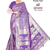 Premium Jacquard Silk Saree with Matching Blouse Piece for Ethnic Celebrations | DBU-MANGAL BELLA VOL-03