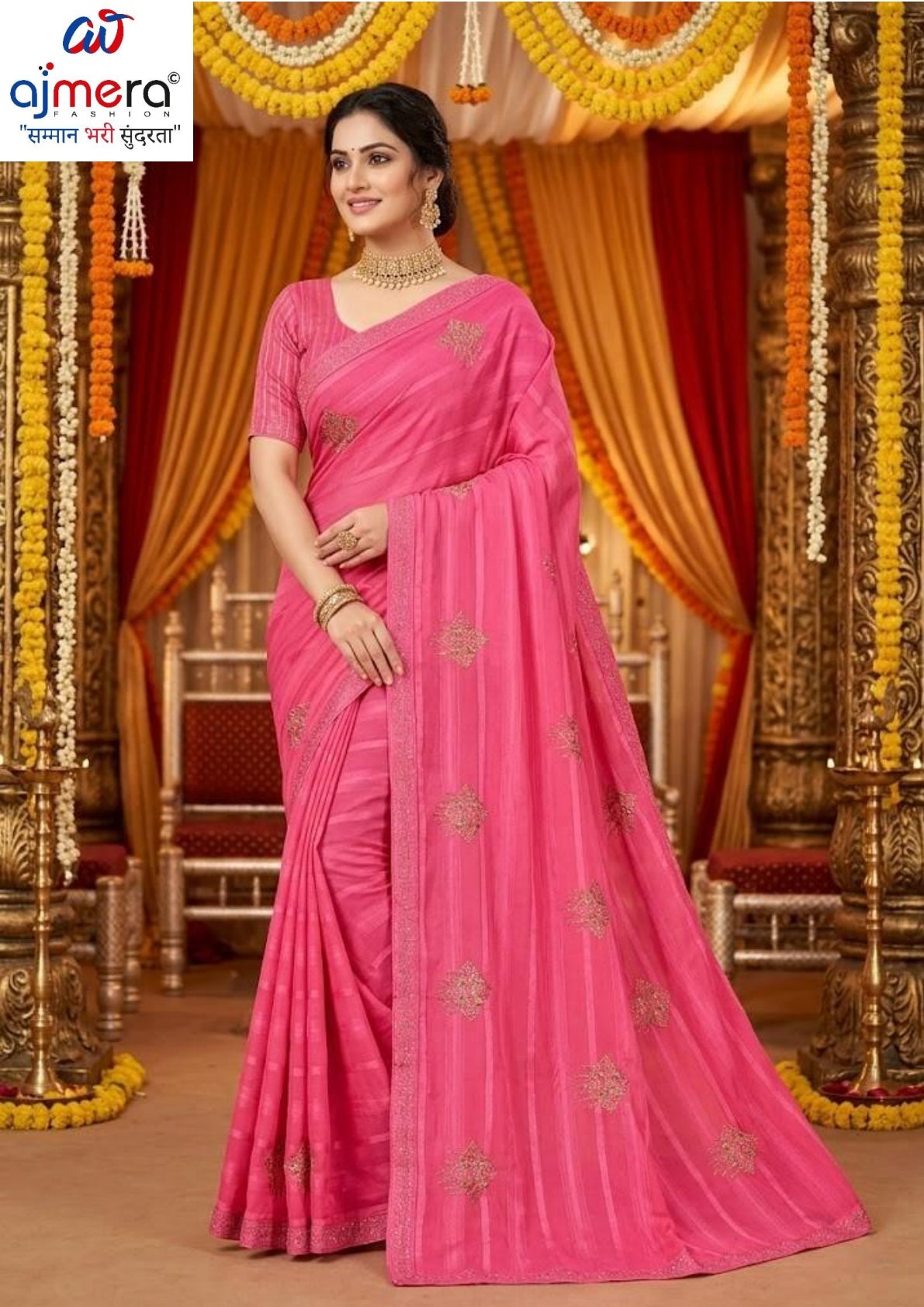 Trendy Dyed Matching Saree with Blouse Piece for Premium Ethnic and Traditional Wear | VKM-CURVV