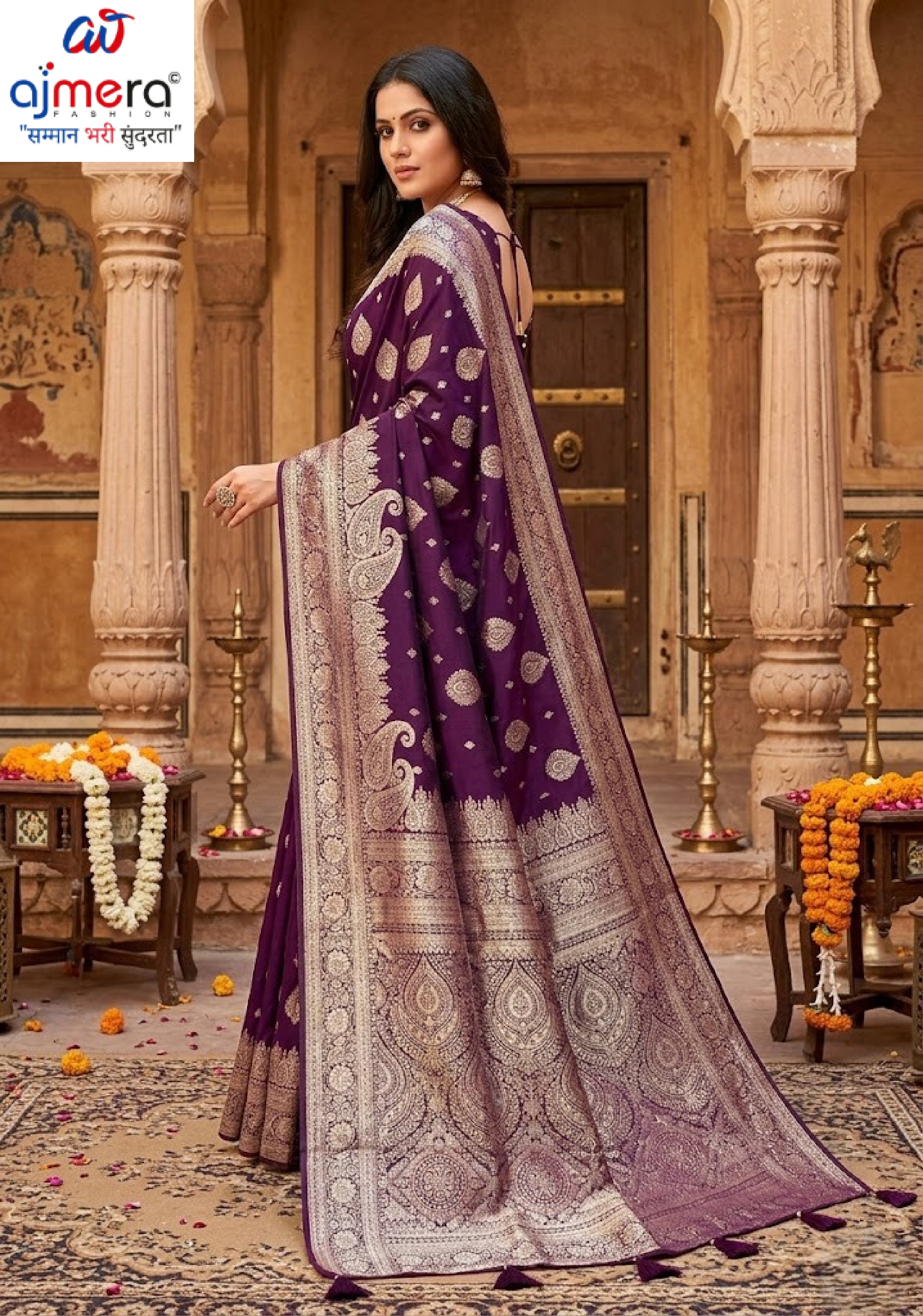 Designer Jacquard Silk Saree with Blouse Piece for Traditional Occasions | TUL-HANSJODA SILK VOL-15