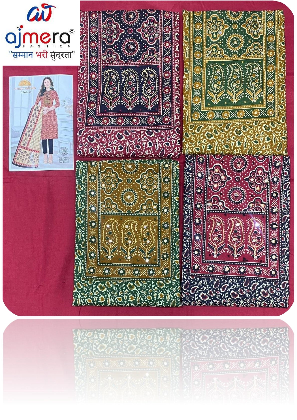 Premium Cotton Unstitched Suit Set | KRN-VASTRKALA