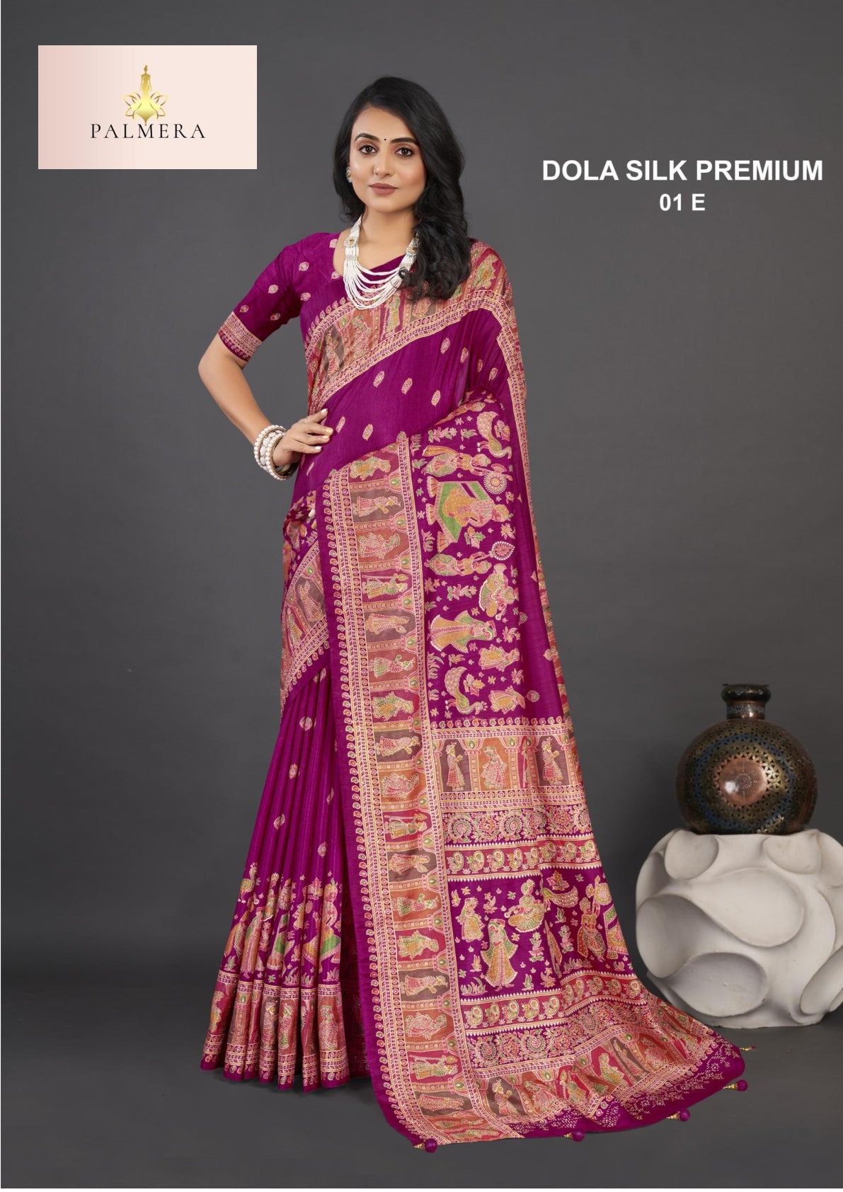 Dola Silk Premium Art Silk Saree with Blouse for Premium Ethnic Wear | ALL-DOLA SILK PREMIUM-01