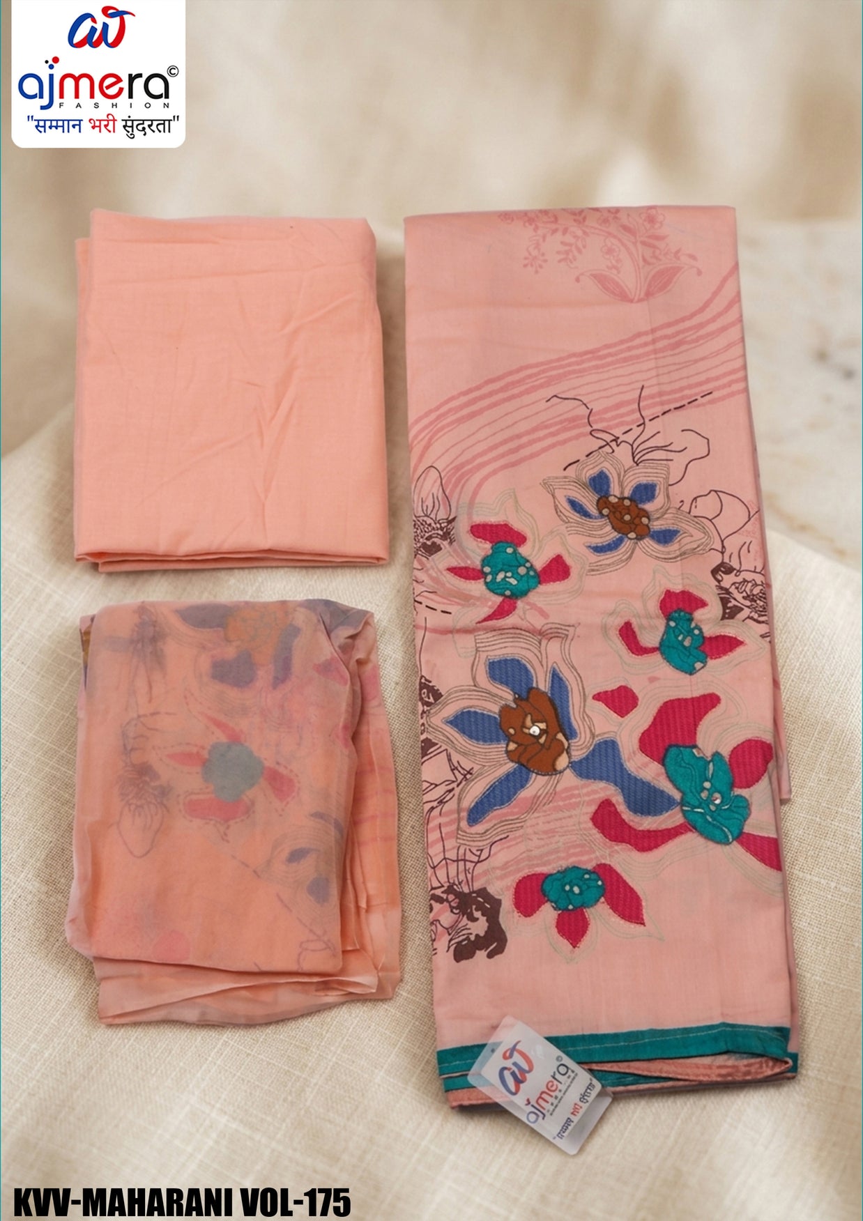 Royal Jam Satin Unstitched Suit Set | KVV-MAHARANI VOL-175