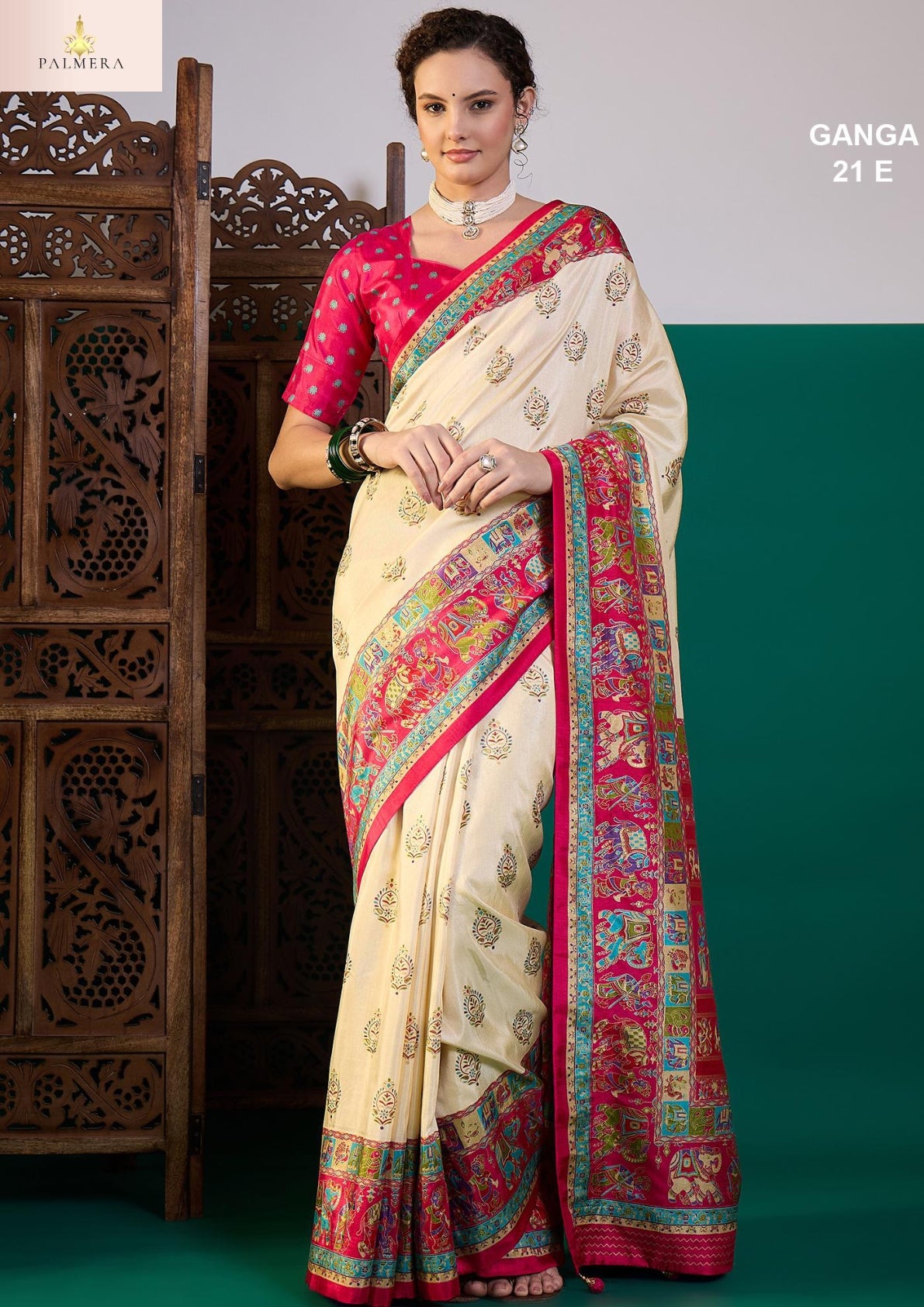 Ganga Silk Saree with Blouse for Premium Ethnic and Designer Wear | ALL-GANGA-21