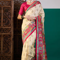 Ganga Silk Saree with Blouse for Premium Ethnic and Designer Wear | ALL-GANGA-21