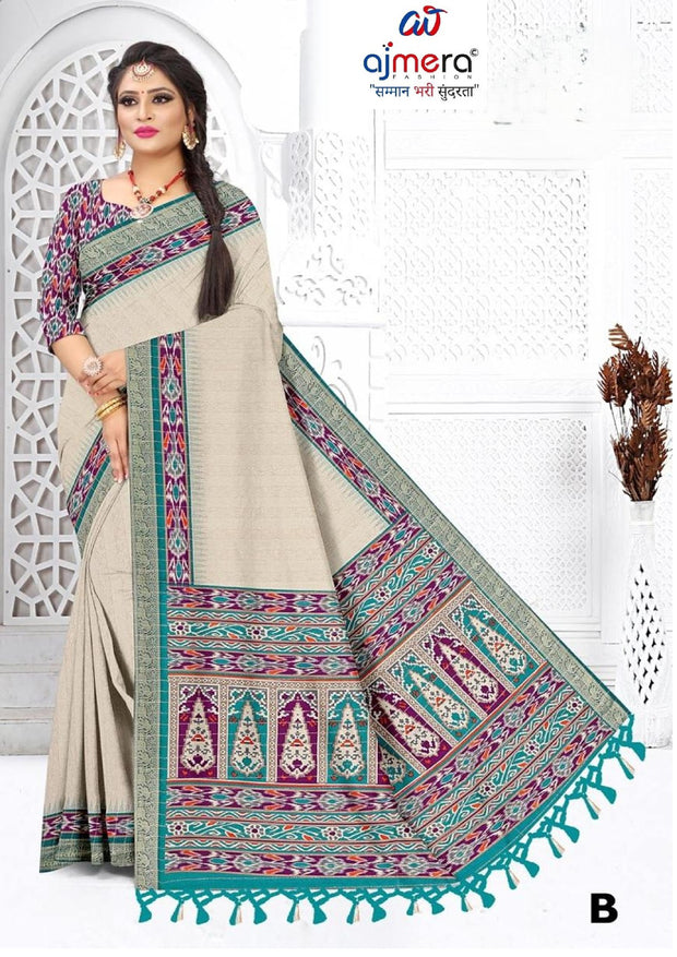 Exclusive Printed Saree with Blouse Piece for Elegant Ethnic Look  | PUS-JALPARI-6