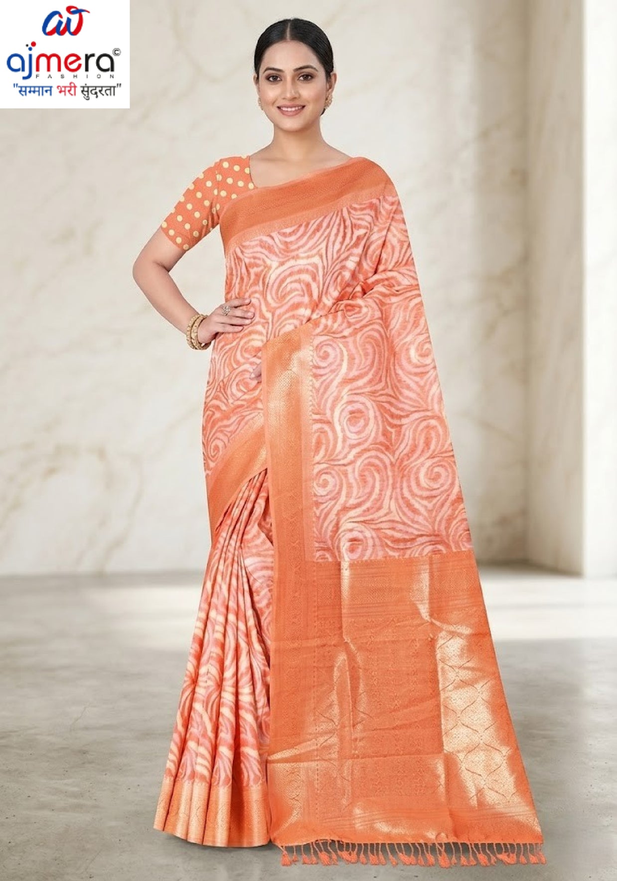 Elegant Jacquard Silk Saree With Blouse Piece | TUL-AASTHA ANU COTTON