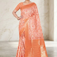 Elegant Jacquard Silk Saree With Blouse Piece | TUL-AASTHA ANU COTTON