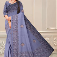 Weightless Print Loose Saree with Blouse for Premium Ethnic and Traditional Wear | SSR-OVIYA