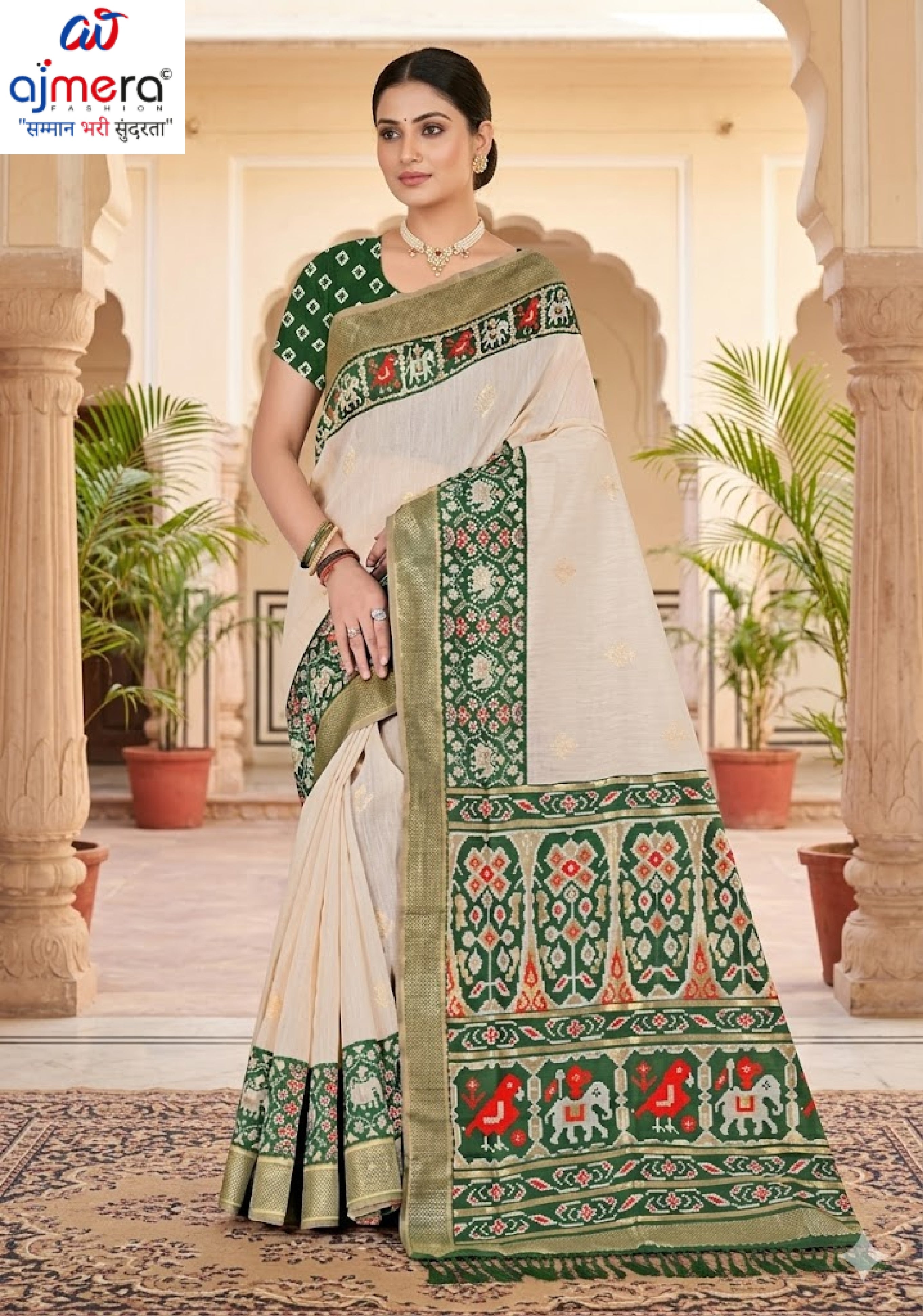 Beautiful Jacquard Silk Saree With Blouse Piece | TUL-SIDDHI COTTON