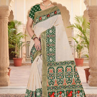 Beautiful Jacquard Silk Saree With Blouse Piece | TUL-SIDDHI COTTON
