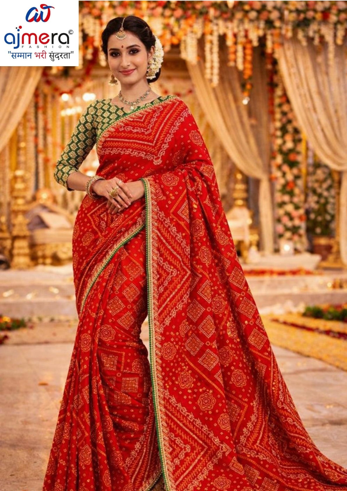 Designer Printed Saree with Blouse Piece for Special Occasions  | TD-RADHA
