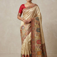 Classic Border Jacquard Silk Saree With Blouse Piece | PGT-NITARA