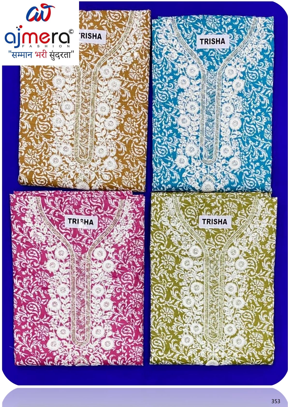 Premium Cotton Unstitched Suit Set | KRN-TRISHA
