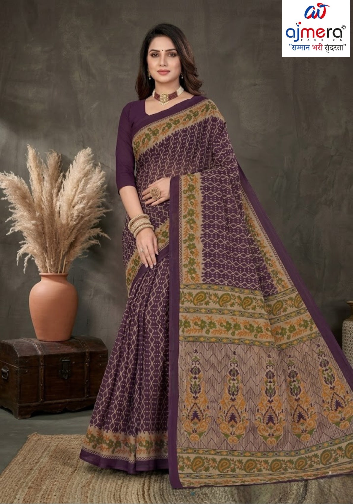Premium Cotton Saree with Blouse Piece for Premium Ethnic and Traditional Wear | TLS-CHITRALEKHA WITH BP