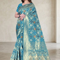 Elegant Jacquard Silk Saree with Designer Blouse Piece for Festive Elegance | TUL-PREM PAKHI SILK VOL-03