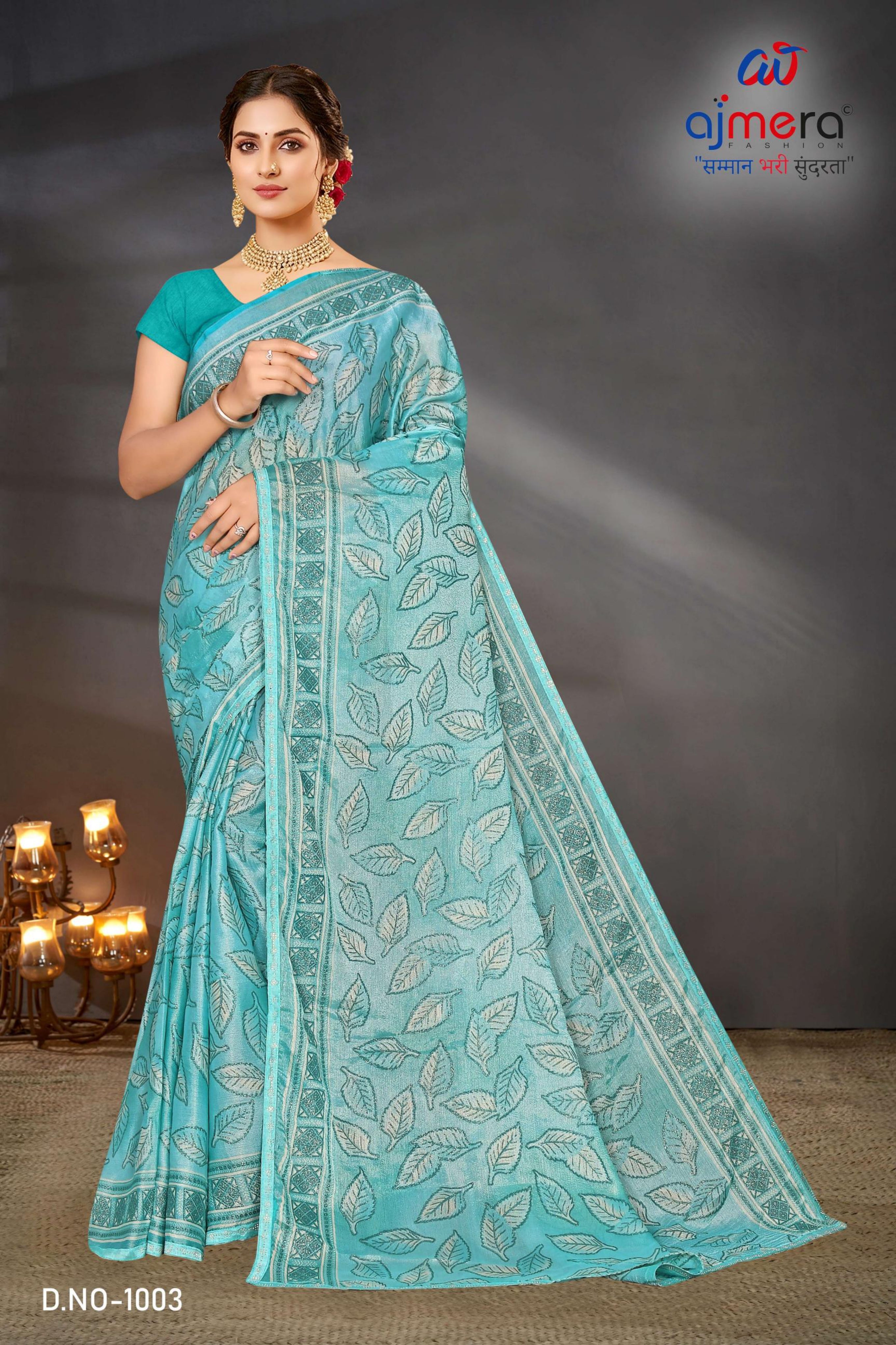 Elegant Printed Saree with Designer Blouse Piece for Festive Wear  | SNR-PURPOSE