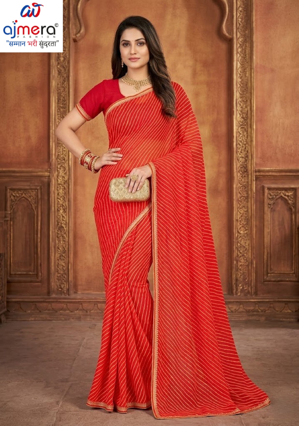 Beautiful Printed Saree with Blouse Piece for Cultural Celebrations | VER-HEERA-42263