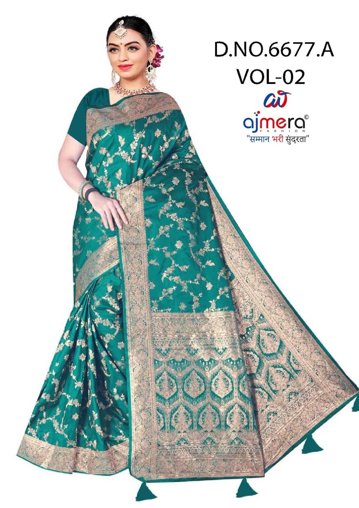 Elegant Jacquard Silk Saree with Designer Blouse Piece for Festive Elegance | DBU-CHOLI DAMAN VOL-2