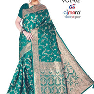 Elegant Jacquard Silk Saree with Designer Blouse Piece for Festive Elegance | DBU-CHOLI DAMAN VOL-2