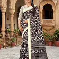 Elegant Printed Saree with Designer Blouse Piece for Festive Wear | GLC-ALPHA-1