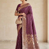 Luxury Jacquard Silk Saree with Blouse Piece for Wedding & Party Wear | TUL-MALBARI SILK VOL-41