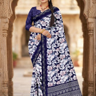 Premium Printed Saree with Matching Blouse Piece for Ethnic Elegance  | GLC-DHURANDHAR