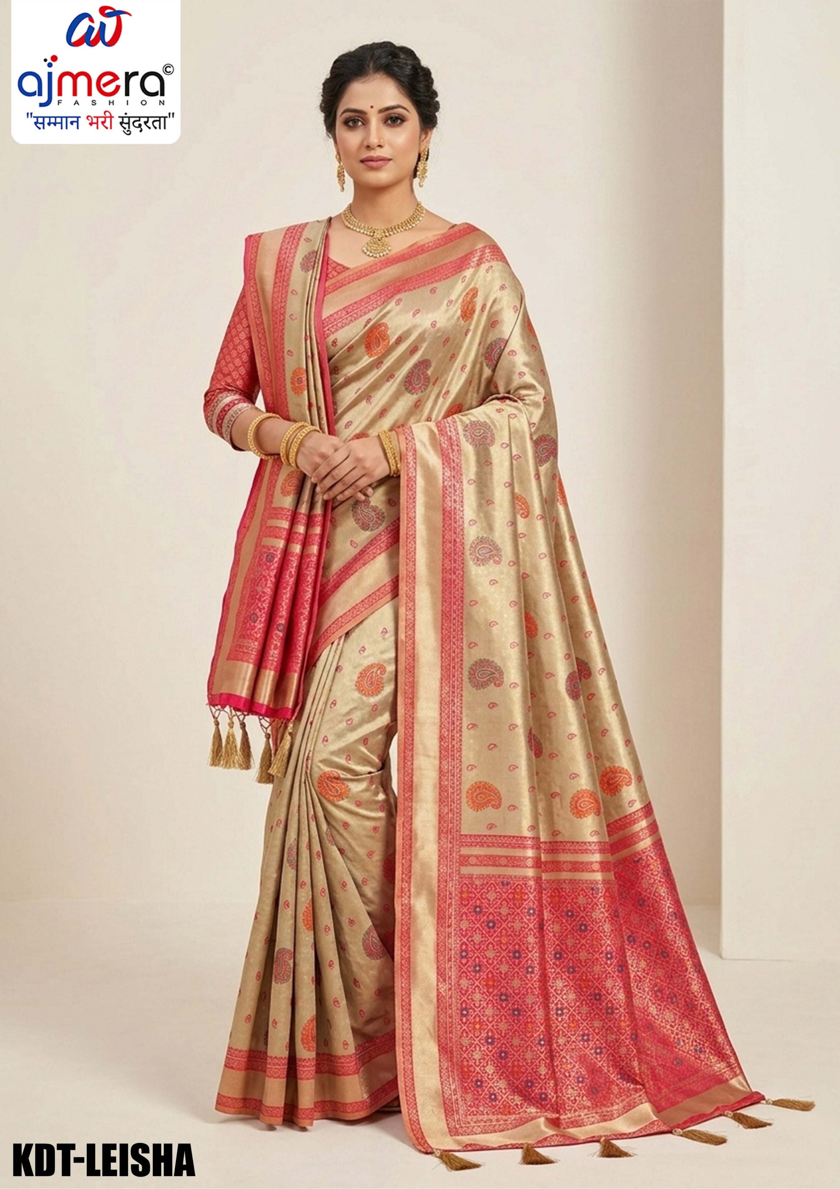 Party Wear Jacquard Silk Saree With Blouse Piece | KDT-LEISHA