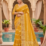 Premium Jacquard Silk Saree without Blouse for Ethnic Celebrations | DNA-KANAK SILK