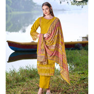 Premium Designer Unstitched Suit Set | S77-YASMEEN