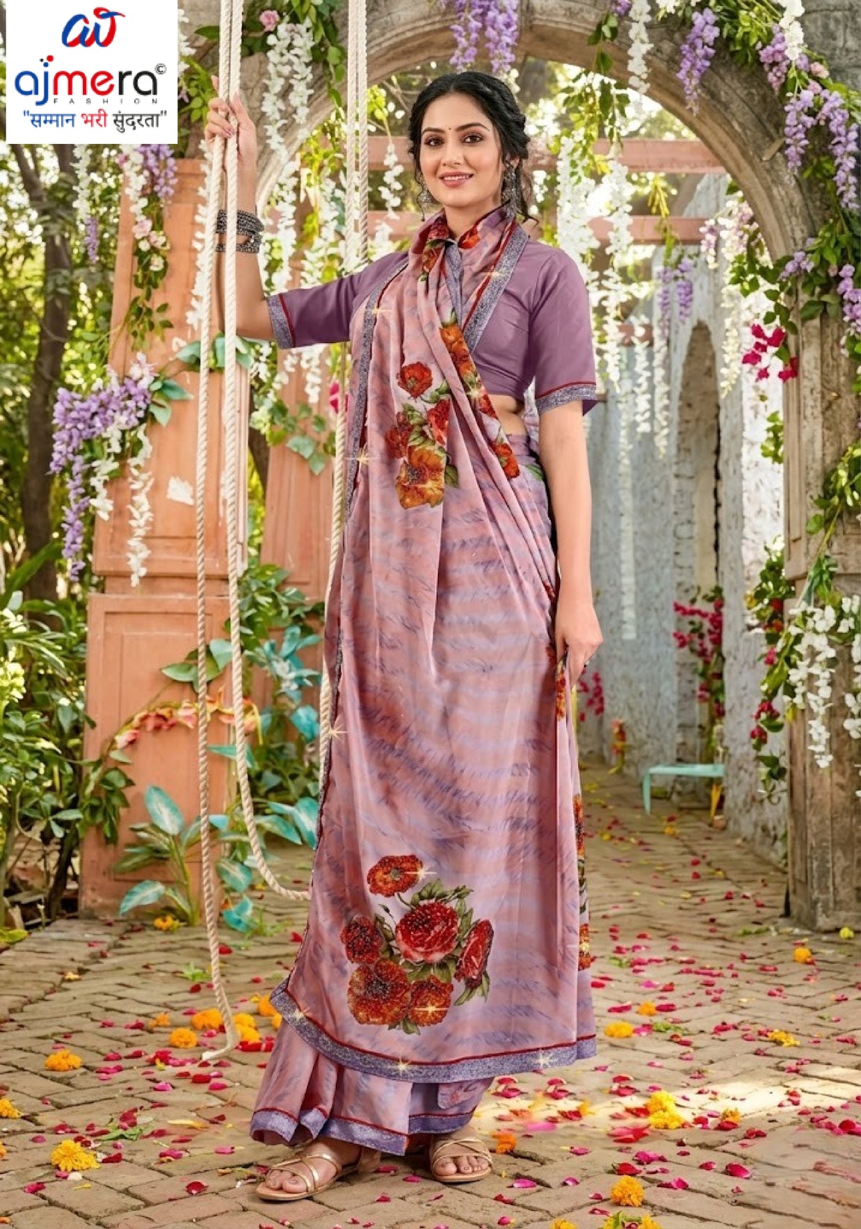 Premium Printed Saree with Matching Blouse Piece for Ethnic Elegance | PRM-JANEMAN