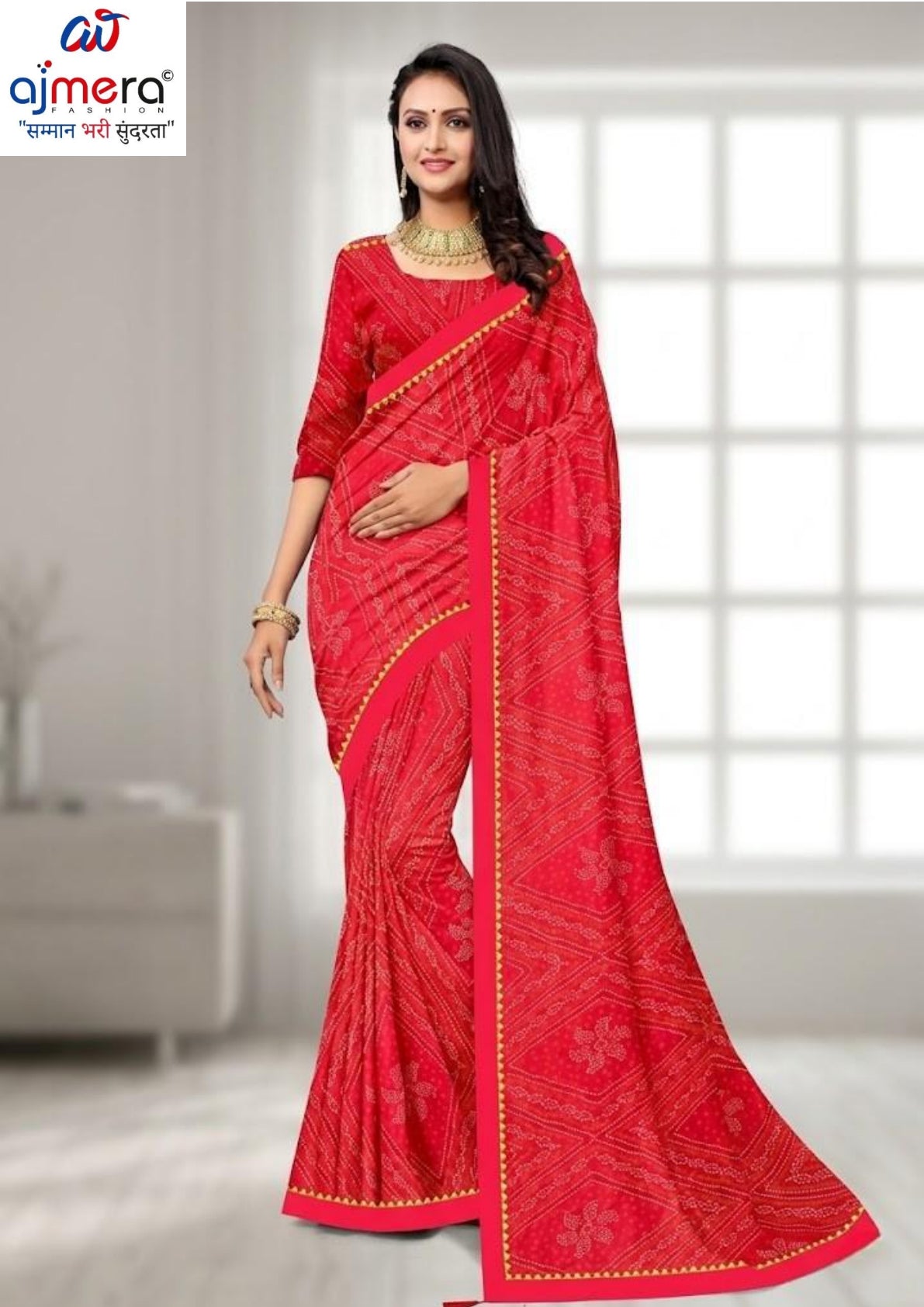 Fashionable Printed Saree with Blouse Piece for Festive Collection  | TP-KITKAT