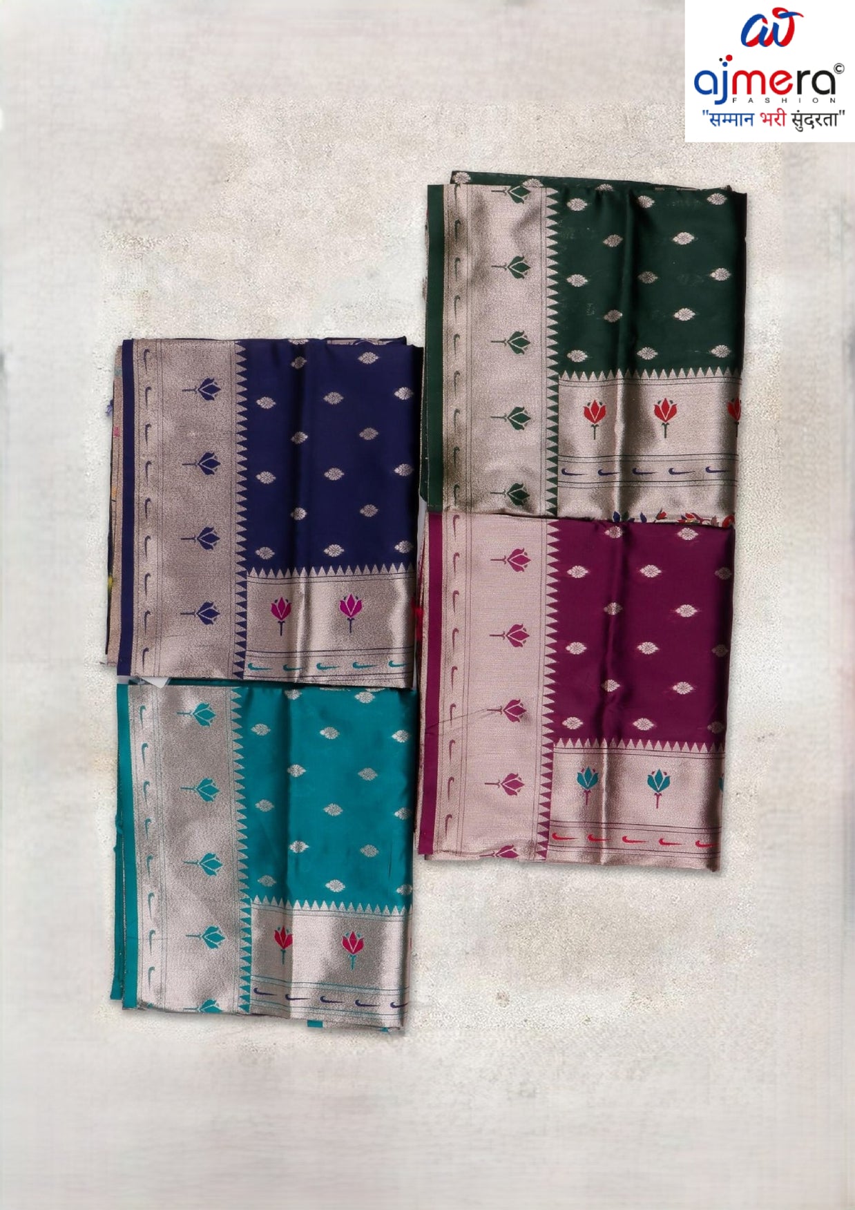 Jacquard Rapier Silk Matching Saree With Blouse Piece | DS-PAITHANI SILK