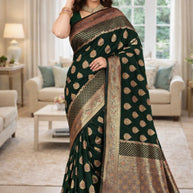 Classic Jacquard Silk Saree with Blouse Piece for Elegant Traditional Look | TUL-CLEAR SILK VOL-01