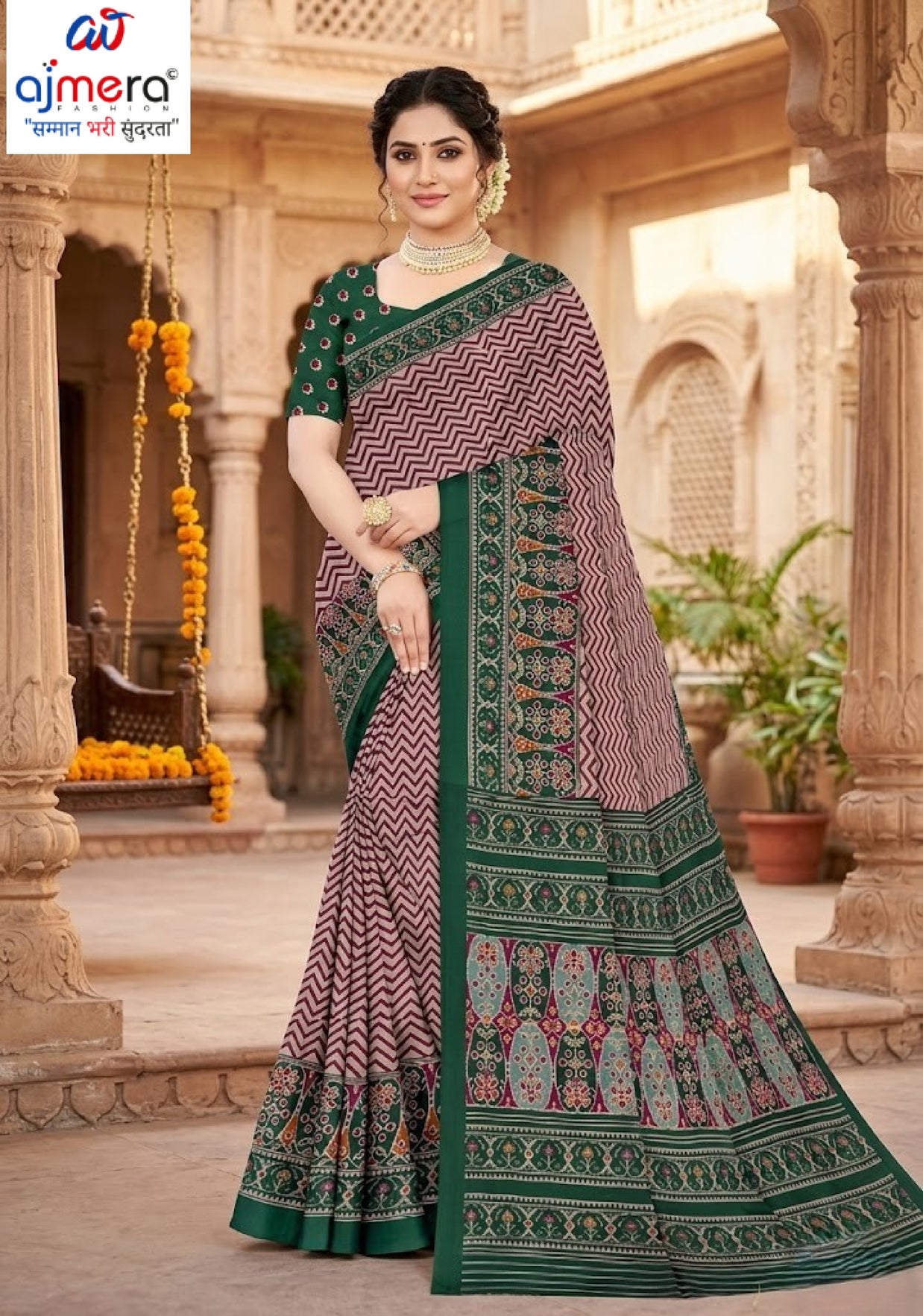 Trendy Printed Saree with Blouse Piece for Women’s Ethnic Wardrobe | PUS-DREAM GIRL-513